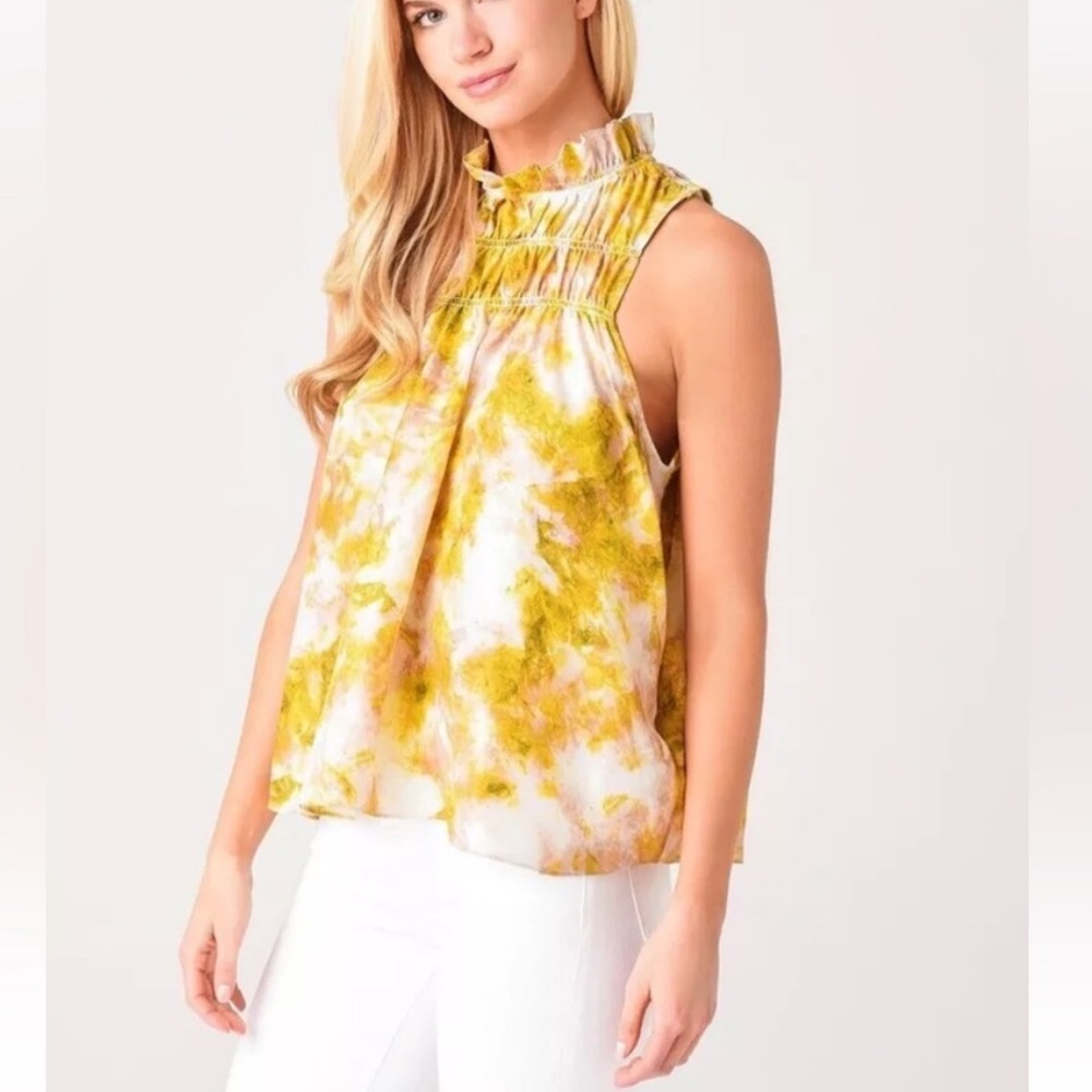 Joie Summer Porcelain Sleeveless Blouse L